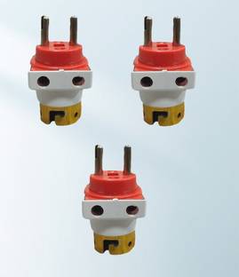 snehatrends 2 Pin Parallel Adapter with B22 Bulb Holder and Plug Socket(Pack of 3) Plastic Light Socket