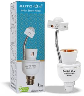 auto-on Motion Light Fixture Holder ( Convert Any bulb to Automatic ) Energy Saver Plastic Light Socket
