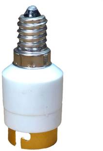 DECOBELL E14 to B22 Base LED Light Lamp Bulb Fireproof material Adapter Converter Socket Change Plastic, Aluminium Light Socket