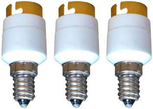 ECOBELL 3 Pcs Light Bulb Accessories E14 To B22 Adapter for Lamps Holder Socket Plug Adapter Lighting Plastic Light Socket