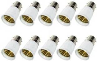 MOONZA B22 to E27 Fitting Extender Holder Energy Saving Lamp Edison Screw LED Bulb Base Socket Converter Adapter Plastic Light Socket Plastic Light Socket