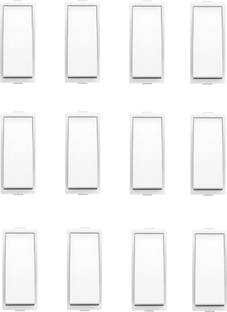 JELECTRICALS Electric Switch 6 AMP-White-Pack of 12 Plastic Light Socket