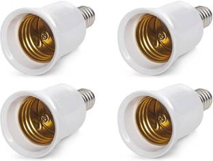 vibunt E14 to E27 Led Bulb Converter Holder Adapter Plastic, Copper Light Socket