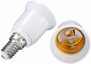 TotalLEDLight E14 to E27 Screw Base Socket Lamp Holder Light Bulb Converter Adapter Plastic Light Socket