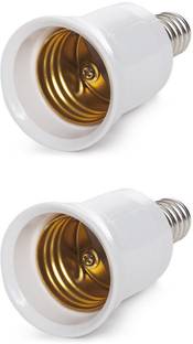 vibunt E14 to E27 Led Bulb Converter Holder Adapter Plastic, Copper Light Socket