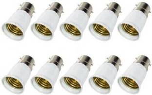 MOONZA B22 to E27 Fitting Extender Holder Energy Saving Lamp Edison Screw LED Bulb Base Socket Converter Adapter Plastic Light Socket Plastic Light Socket