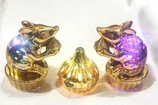 prisma collection LED Modak & LED Mushak/LED Mooshak Colour Changing Multi-Colored Ganpati Modak Table Lamp