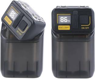 Kagbeni Mini Flashlight with Clip, Digital Power Display Rechargeable Flash Light LED Spot Light