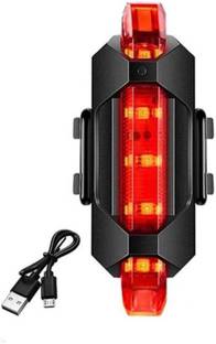 Rahidhay USB Rechargeable Bicycle Tail Light (Red) LED Spot Light