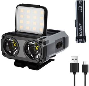 Verilux USB Rechargeable Headlamp Dual Light Multi Modes Motion Sensor 1500mAh LED Headlamp