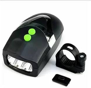 Akp 3 Mode Bicycle Light + Horn Set LED Front Light LED Front Light (Black) LED Front Light