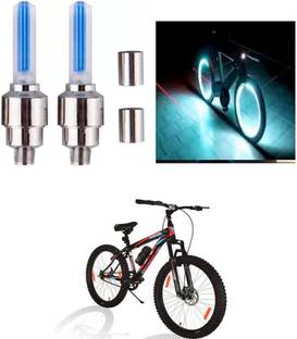E-Shoppe Cycle Steel, Plastic Tyre Valve Cap LED Wheel Reflectors