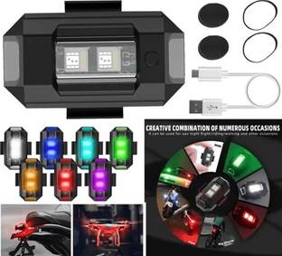 DSS Universal Safety Small Light 7 Colors, 30 Modes, Helmet Bicycle Motorbike LED Rear Break Light