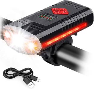 Linist USB Rechargeable Bicycle Lights with Bell - Super Bright 500 Lumen LED Front Light