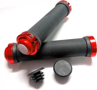 DSTECHBAR Bicycle Grip with Light Cycling Lock-on Anti-Slip Cycle Handle Grips, indicator LED Rear Break Light