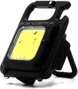 BOVZOX USB Rechargeable LED COB Mini Flashlights Bright light with keychain Torch LED Front Rear Light Combo