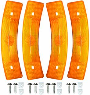 LORWADIYA Cycle Wheel Reflector 4pc, Orange Set Cat Eyes High Radiance Universal Bicycle Halogen Wheel Reflectors