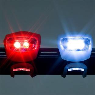 NSV Bike Bicycle Waterproof Silicone Light Cycling Decoration LED Flashlight LED Front Rear Light Combo