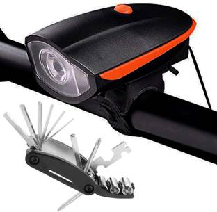 Rebound Bicycle Light Plus Horn With 16 in 1 Multiutility Tool Kit LED Front Light