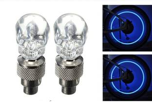 REBOUND Cycle Skull Ghost Valve Light (1 Pair) Wheel Valve Cap Cycle Tyre Light Bell