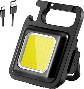carempire 800Lumens Bright COB Rechargeable Keychain Light Pocket Flashlight 4 Light Modes LED Front Light