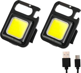 Wifton SMALL flashlight, 800 lumens bright rechargeable Keychain-2pc 3 hrs Torch Emergency Light
