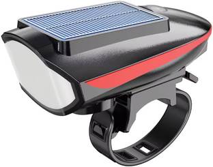 ABC AMOL BICYCLE COMPONENTS LED Bicycle Solar Front Head Light & Horn LED Front Light