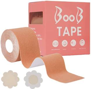 NAVR Breast Push Up Bra Petals Cotton Boob Tape with 10 Nipple Pasties Reusable Lingerie Fashion Tape