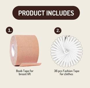 HSR Double Sided Tape for Clothes Instant Comfortable Boob Tape for Breast Lift Cotton Bra Strap Cushion