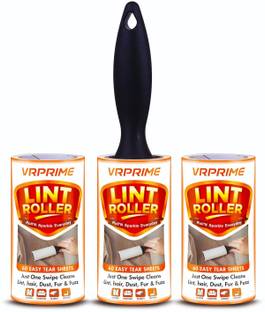 VRPRIME 180 Sheets Lint Roller Remover for Clothes Reusable Sticky Easy-Tear Sheet Lint Roller