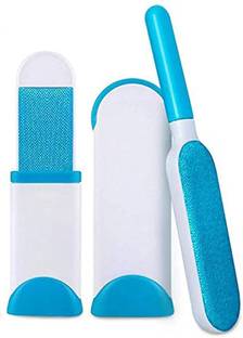 FOREWAY Pet Hair Remover Brush - Sided Lint Brush with Self - Cleaning Base Lint Brush Curry Comb for  Dog & Cat