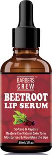 Barbers Crew Beetroot Lip Serum Brightening Therapy for Soft, Lips With Glossy & Shine- Strawberry