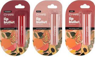 MARS Lip bullet Balm Starwberry, Peach, With Skin Whitening Cream 20ml Fruit (Pack of: 4.5g) Fruit