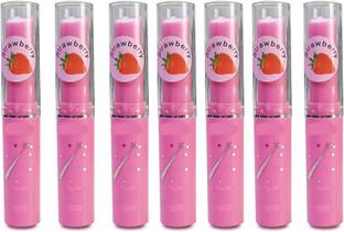 Sarbeau Colour changing Strawberry Lip balm combo pack of 7 Strawberry