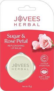 Jovees Herbal Sugar & Rose Petal Replenishing Lip Balm-8 g Rose