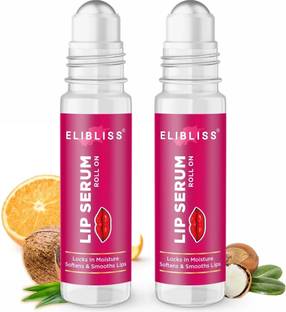 ELIBLISS Lip Serum with Roll-on for Visibly Plump, Soft, Supple and Glossy Lips Strawberry