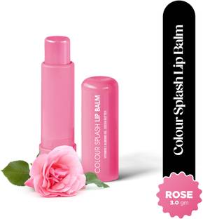 Hilary Rhoda Colour Splash Lip Balm | With SPF-15 | Intense Hydration | For Dry Chapped Lips - Rose