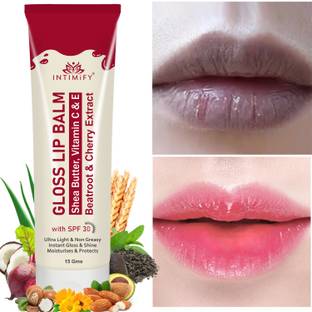 INTIMIFY Gloss Lip Balm For Pigmentation, With Spf 30, Waterproof For Women & Men NA
