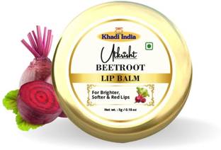 Utkrisht Khadi Beetroot Lip Balm for Dry Lips- Softens, Smooths & Hydrates Beetroot
