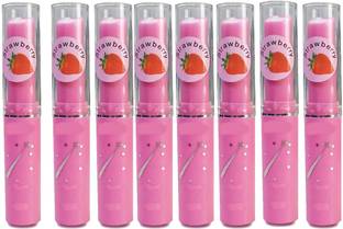 RNASUN Colour changing Strawberry Lip balm combo pack of 8 Strawberry