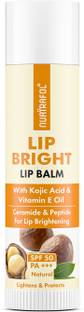 NUATRAFOL Lip Bright Lip Balm with SPF50 PA+++ Kojic Acid & Ceramide - For Lip Brightening Natural