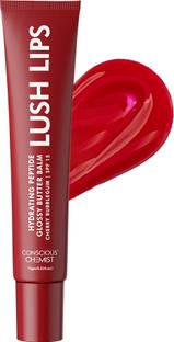 Conscious Chemist Peptide Lip Balm - Lush Lips with SPF15 |For Dry & Chapped Lips | For Dark Lips. Cherry Bubblegum
