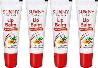 Sunny Herbals Lip Balm 10 gm (Pack 4) Aloevera