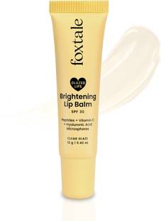 Foxtale SPF30 Brightening LipBalm with Peptides, VitC & Hyaluronic Acid (Clear) Vanilla