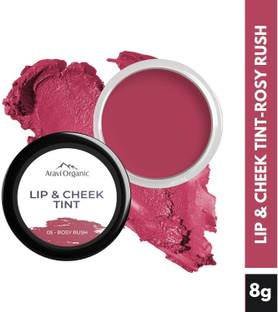 Aravi Organic Lip,Cheek and Eye Tint - With Goodness of Vitamin E For Nourishes & Hydrates Rosy Rush