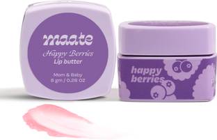 MAATE Lip Butter with Precious Butters for Nourishing Lips Enriched with 100% Natural Blueberry & Strawberry