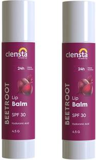 Clensta Lip Balm With Hyaluronic Acid SPF 30 With Beetroot & Hyaluronic Acid Beetroot