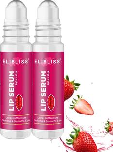 ELIBLISS Strawberry Lip Serum for Shine, Glossy and Soft Lips with Moisturizer Strawberry