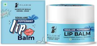 Pilgrim Squalane Lip Balm For Dry & Chapped Lips Enriched With Shea & Cocoa Butter - Peppermint
