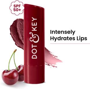 Dot & Key Barrier Repair Hydrating Lip Balm SPF 50 | Cherry Crimson |Soft Tinted Chapstick Cherry